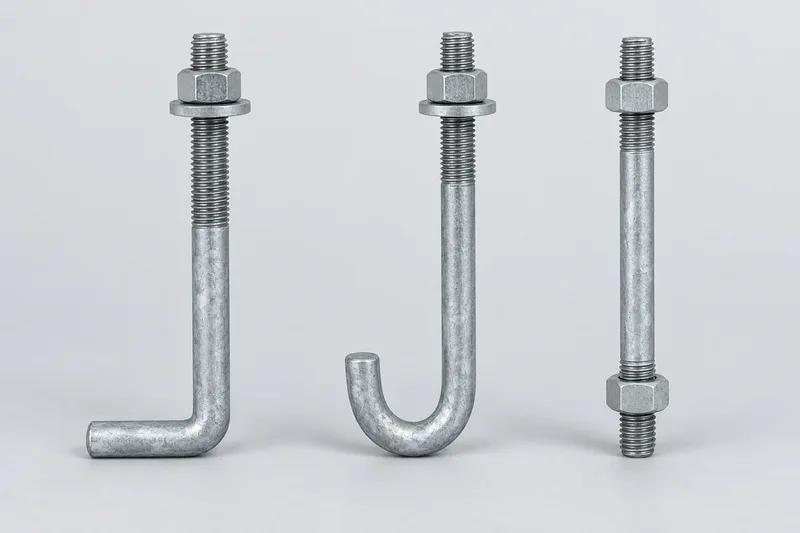 Bent and straight anchor rods